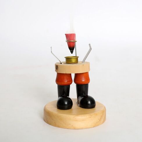 Wooden German Incense Smoker Figurine 7.5 inch - Handcrafted Woodcutter with Axe and Saw, Unique Holiday Decoration, Perfect for Christmas, Festive Home Décor, and Seasonal Gifts in Saudi Arabia