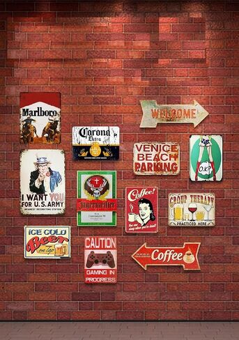 Marlboro Man Cowboy Tin Sign Vintage Wall Poster Retro Iron Painting Metal Plaque for Cafe Bar Pub Beer Wall Decor Cave Beer Signs Art Garage Home Gift Birthday Wedding 8X12in in Saudi Arabia