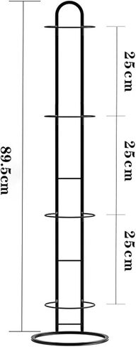 Vertical Ball Storage, Basketball Storage Shelf, Iron Volleyball Stand Holder Basketball Rack 4 Tier Ball Rack for Football in Kuwait