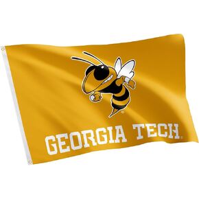Desert Cactus Georgia Tech Flag Yellow Jackets GT Institute of Technology Flag Banners 100% Polyester Indoor Outdoor 3x5 feet Flags (Style 4)