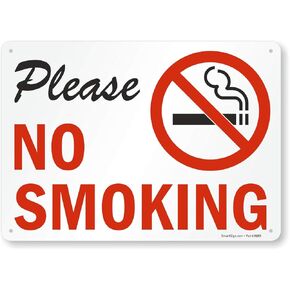SmartSign “Please - No Smoking" Sign | 10" x 14" Plastic