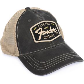 Fender® Transition Logo Patch Hat, Black/Stone One Size