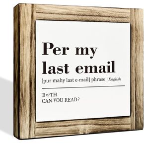 Office Decor Signs, We're Having A Team Meeting Sign, Box Sign Wood Desk Sign Decor, Rustic Meeting Sign, Meeting Room Decor, Farmhouse Decor for Shelf, Meeting Warning Sign 5.9 * 5.9 inches