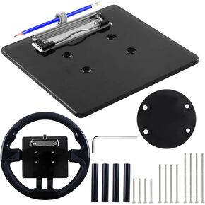 Golf Cart Scorecard Holder with Pen Holder on Golf Cart Steering Wheel for EZGO Club Car Yamaha Golf Carts Black（Note Do Not Include Golf Cart Steering Wheel