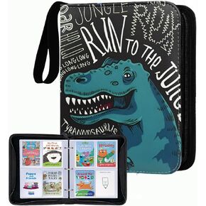 Thisness Card Holder for Yoto Cards 120 Cards Capacity Card Case Organizer with Zipper Card Binder for Yoto Player and Yoto Mini Cards Storage, Black