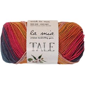La Mia Tale, 3 Skein Yarn, 60% Cotton 40% Acrylic, 3.5 Oz (100 g) / 218.7 Yrds (200 m), Variegated Colors - LM016