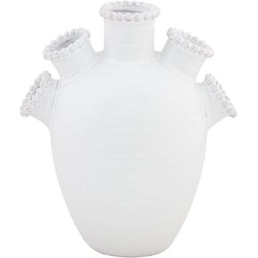 Mud Pie Beaded Tulip Vase; 8 3/4" x 7 1/2"