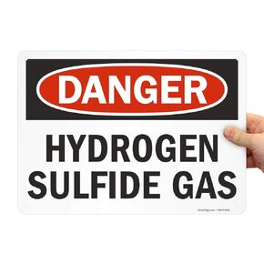 SmartSign “Danger - Hydrogen Sulfide Gas" Sign
