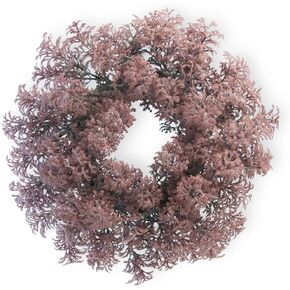 Pink Heather Decorative Foliage Wreath, 10-Inches