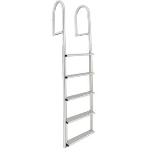 RecPro Marine 4 Step Flip Up and Stationary Boat Dock Swim Ladder 20" Wide