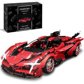 Sports car MOC Building Blocks Sets and Construction Toy, 1:9 Scale Race Car Model Building Kit,Pr911 Car Model Explosive Change Desing,Gift for Teens&Mens&Adults(1995+Pcs)