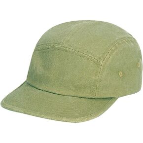 COOLSOME 5 Panels Hat Basic Daily Wear Flat-Bill Cap