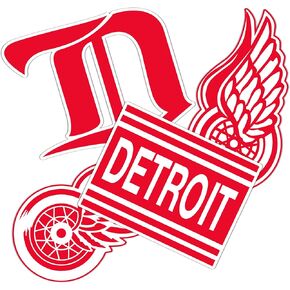 Desert Cactus Detroit Red Wings Team NHL National Hockey League Sticker Vinyl Decal Laptop Water Bottle Car Scrapbook (Vintage Sheet)