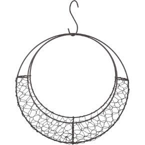 Hemoton Hanging Orchid Planter Wire Succulent Frame Hanging Wire Wreath Frame Wall Mount Wreath Flower Holder Decorative Farmhouse Flower Wreath Basket Holder for Cafe Shop Home Wire Wreath Frame