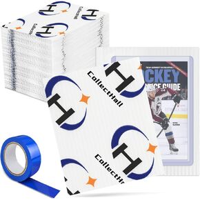 واقيات شحن بطاقات التداول 120 حزمة 3.5 بوصة × 4.5 بوصة مع شريط لفة واحد، مستلزمات شحن بطاقات التداول، حشوات بلاستيكية فائقة القوة مسبقًا لبطاقات البريد in Kuwait