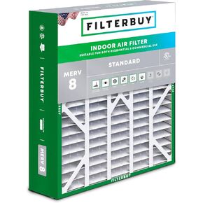Filterbuy 20x25x6 Air Filter MERV 8 Dust Defense (1-Pack), Pleated HVAC AC Furnace Air Filters for Aprilaire Space-Gard 201/2200 / 2250 & Lennox (Actual Size: 19.75 x 24.25 x 6.00 Inches)