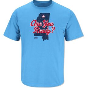 are You Ready? T-Shirt for Ole Miss College Fans (SM-5XL)