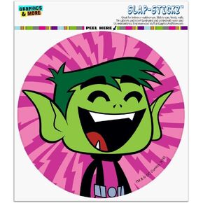 Teen Titans Go! Beast Boy Automotive Car Window Locker Circle Bumper Sticker