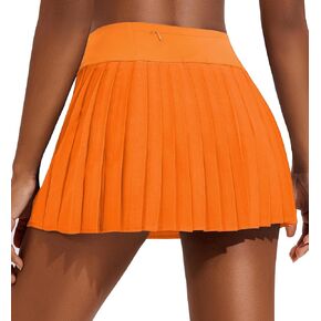 PINSPARK Womens Pleated Tennis Skirt High Waisted Golf Skirts with 3 Pockets Lightweight Athletic Skort Workout Pickleball