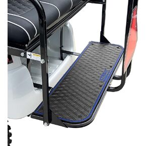 Xtreme Mats Golf Cart Mat for Rear Facing Foot Rests & Rear Seat Kits - Fits Genesis 150 / GTW Mach1/ MODZ Flip4 - Red Trim