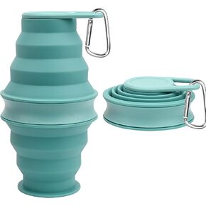 Slicione Collapsible Water Bottle, 17.6 floz BPA Free Leakproof Foldable Water Bottles, Portable Sport Water Bottles for Travel, Camping, Hiking Outdoor Indoor Sport (Blue) in Kuwait