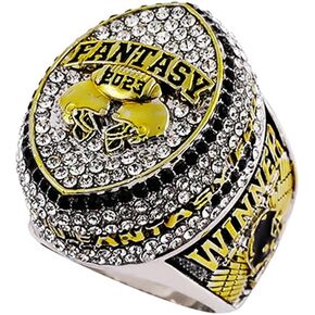 Fantasy Football Ring 2023 big heavy FFL Championship Trophy Ring