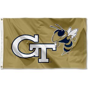 Georgia Tech Yellow Jackets Gold Logo Large Grommet Banner Flag