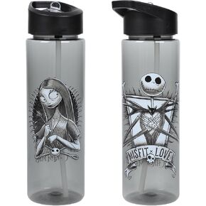 Bioworld Nightmare Before Christmas 24-Ounce Plastic Water Bottle (Set of 2)