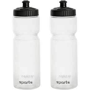 2PCS Sports Water Bottle,750 Milliliter Squeeze Sports Bottle With Leak Proof Valve,BPA Free Drinking Bottle, Leak Proof and Reusable Water Bottle,Great for Running, Cycling, Bike, FootbalL
