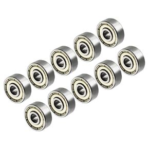 Deep Groove Ball Bearings, 624Z Model 4mm x 13mm Diameter 5mm Thickness, Chrome Steel Single Shield Bearings - (Applications: for Machinery & Equipment), 10-Pieces