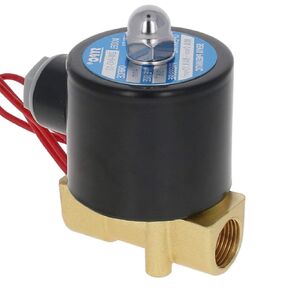 Fielect Brass Electric Solenoid Valve 12V DC, 1/2" PT Air Solenoid Valve Normally Colsed 2 Position 2 Way Connection Type Direct Acting for Water, Air, Diesel