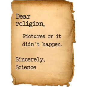 EvolveFISH Dear Religion Bumper Sticker - [4.75" x 5"]