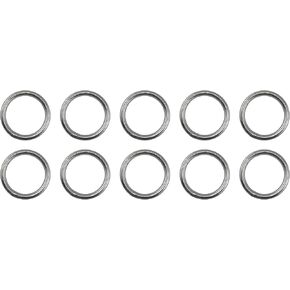 US Stainless 10 Pieces Stainless Steel 316 Round Ring Welded 1/4" x 1 5/8" (6mm x 40mm ID) Marine Grade
