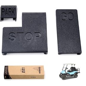 Accelerator Pedal Pad, Brake Pedal Pad, Parking/Hill Brake Pad Set for Golf Cart Club Car Precedent 2004-up OEM GO 102558901 Park 102559001 Stop 102559101
