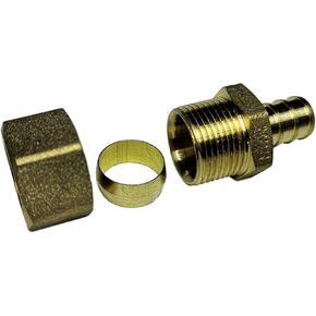 10 PIECES XFITTING 1/2" PEX X 5/8" OD COMPRESSION STRAIGHT ADAPTER, BRASS NSF, PEX B