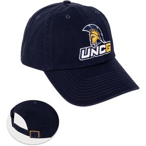 Desert Cactus University of North Carolina Greensboro Baseball Hat UNCG Spartans Brimmed Embroirderd Cap Adjustable Cloth Strap Adult (Style A) Blue