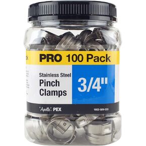 Apollo Valves PXPC34100JR Pinch Clamp, Stainless Steel