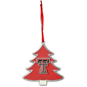 Texas Tech Red Raiders Tree Shaped Metal Christmas Ornament