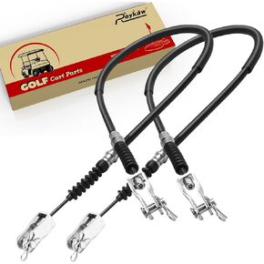 Roykaw Golf Cart Brake Cable Set Driver & Passenger Side for Club Car DS 1981-1999 Gas/Electric Models, 42" Long, Replaces OEM # 10111258, 1011403, 1016761-01
