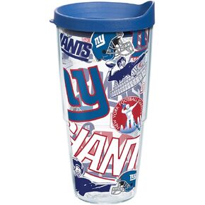 Tervis Made in USA Double Walled NFL New York Giants Insulated Tumbler Cup Keeps Drinks Cold & Hot, 24oz, All Over