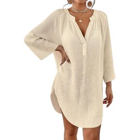 Bsubseach Women Beach Cover Ups Shirt Bikini Swimsuit Coverup Swimwear Bathing Suit Cover Up