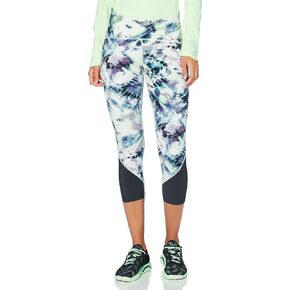Under Armour Fly Fast Printed Women's Running Crop Tights - SS21 - Small - Seaglass Blue/Blackout Purple/Reflective (403)