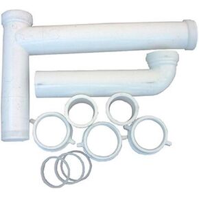 LASCO 03-4215 White Plastic Tubular 1-1/2-Inch by 16-Inch Telescopic/Adjustable Center Outlet Kitchen Sink Drain Kit