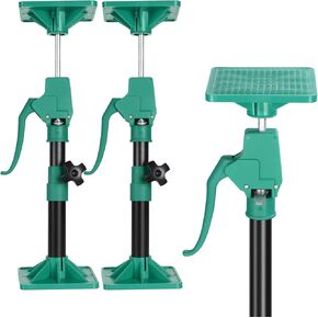 Cabinet Jacks for Installing Cabinets,11.8" to 23.5" Adjustable Support Pole,3rd Hand Support System with 80 lbs Capacity for Cabinet Jack,Upper Cabinet Installation & Cargo Bars,2PACK