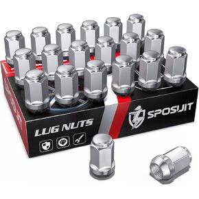 Sposuit M12x1.5 Lug Nuts - Replacement for 2006-2024 Lexus RX350, 2005-2016 IS250, 2007-2024 ES350, 2024 TX350 - Closed End Chrome Lug Nut(20 Pcs)