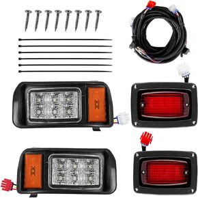 Club Car DS Led Head Light Kit, Golf Cart LED Headlight Taillight Assembly Suitable for 1993-Up Club Car DS Golf Cart, 101988002 101988001