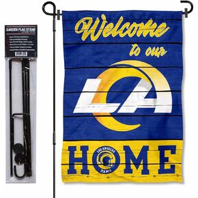 WinCraft Los Angeles Rams Welcome to Our Home Garden Flag and Flagpole Mount