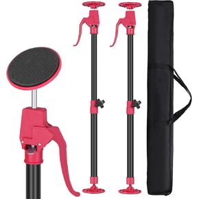 4 PCS Cabinet Jacks for Installing Cabinets, Adjustable Support Pole 45.3" to 114.2" Premium Steel Support Rod, 3rd Hand Support System for Drywall Jack& Cargo Bars, 265 LB Capacity
