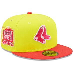 New Era Boston Red Sox 59FIFTY Cooperstown 1999 All-Star Game Side Patch Fitted Cap, Hat, White Cream
