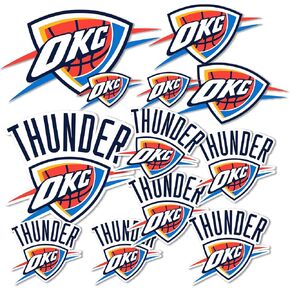 Desert Cactus Oklahoma City Thunder Stickers OKC NBA Officially Licensed Vinyl Decal Laptop Water Bottle Car Scrapbook 11.5x9 Sheet (Type 1-1)